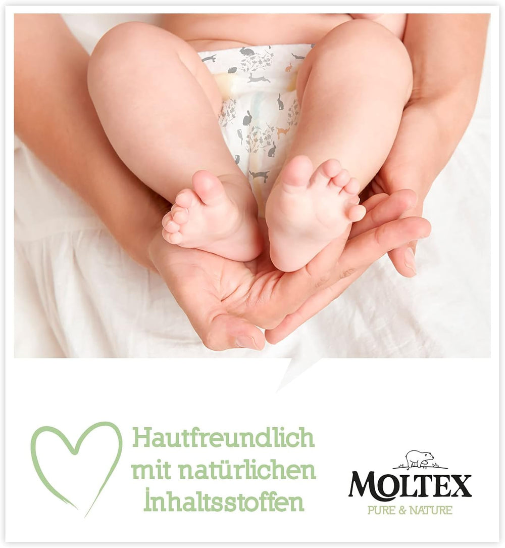 Scutece organice Pure & Nature, mărimea 6 XL (17-28 kg), cutie lunară, 84 de scutece organice