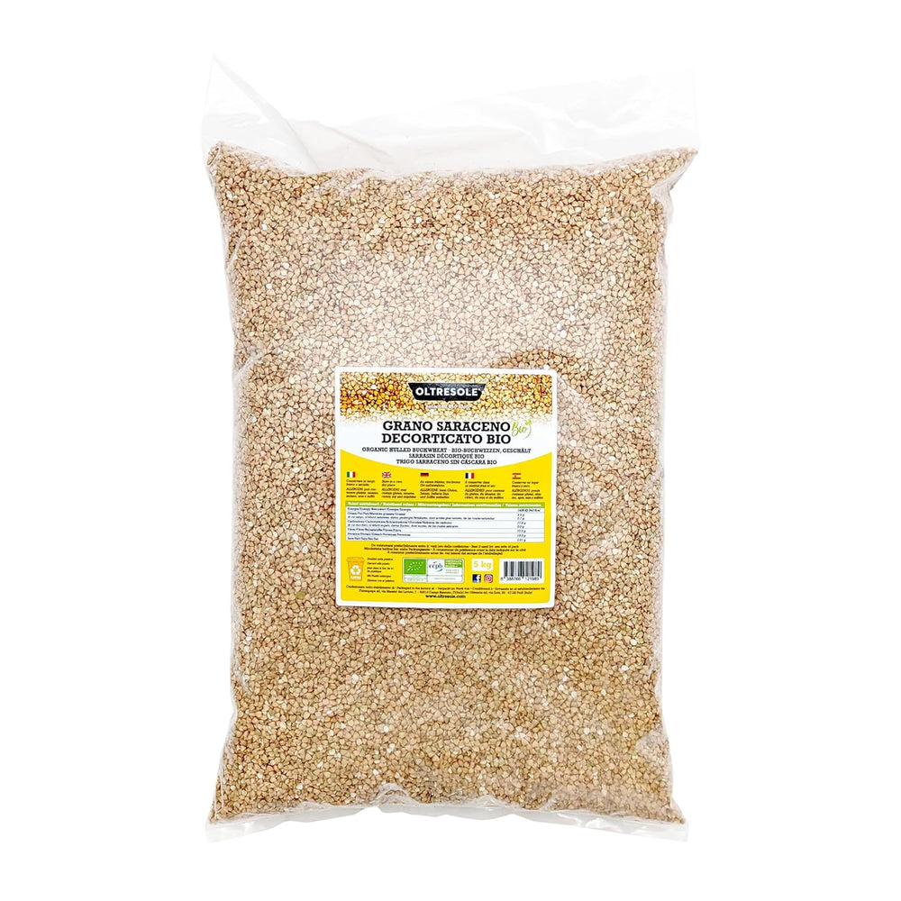 - Bio Buchweizen geschält 5 Kg - Rohgetreide, nicht wärmebehandelt, aus biologischem Anbau, Convenience-Paket