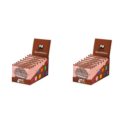 Ciocolată dublă cu nuci - Fursecuri vegane, fără gluten, fără soia, organice, cu caju și ovăz - 12 x 50g pachet multiplu (pachet de 2)