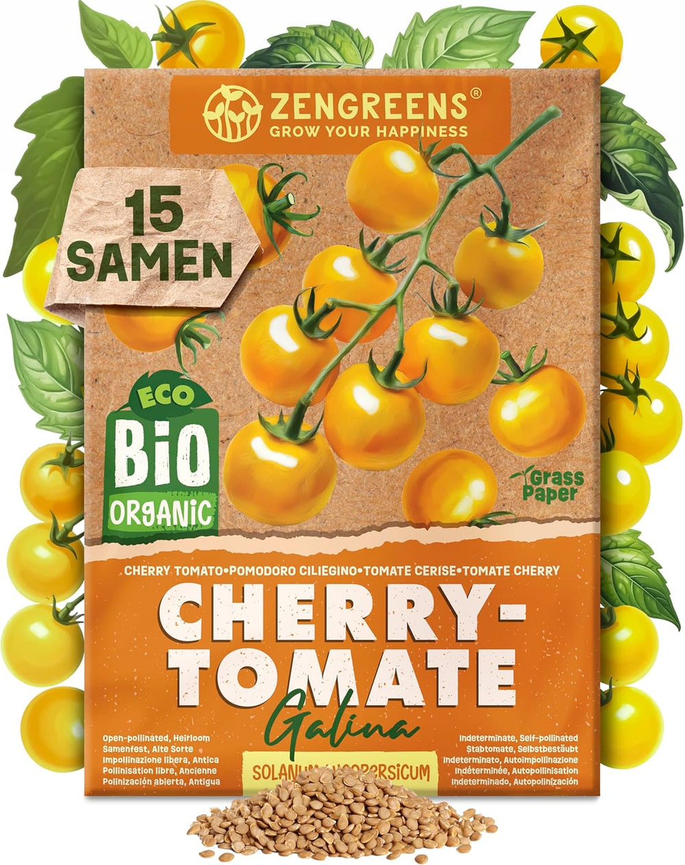 Semințe de roșii organice într-un set de 10 - 10 semințe de roșii pentru cultivare ușoară în grădină, balcon sau strat înălțat - semințe de plante - răsaduri