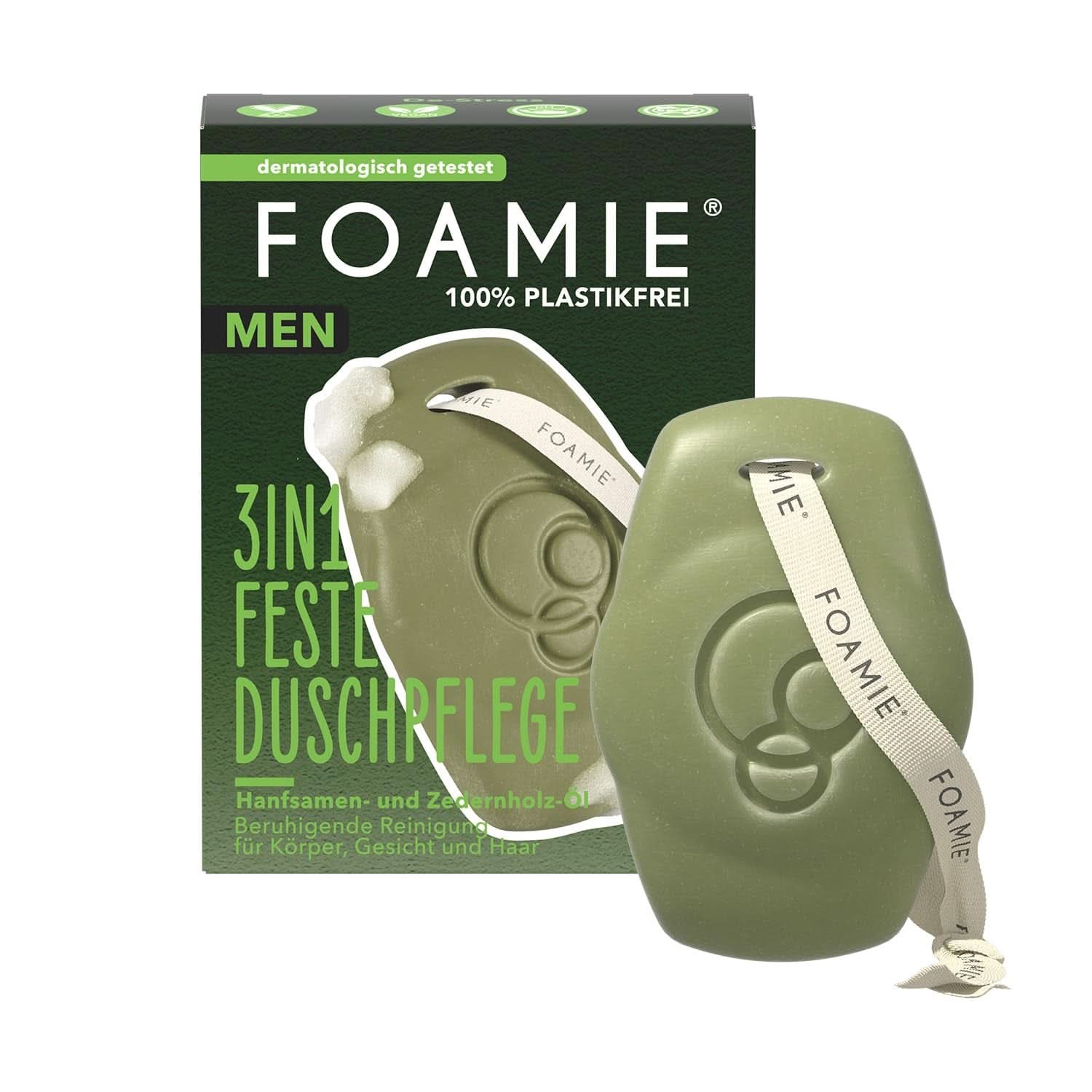 Foamie, Gel de duș, sapun și șampon solid, 3 in 1, 90 grame Duș și baie Naty Shop Lemn de cedru