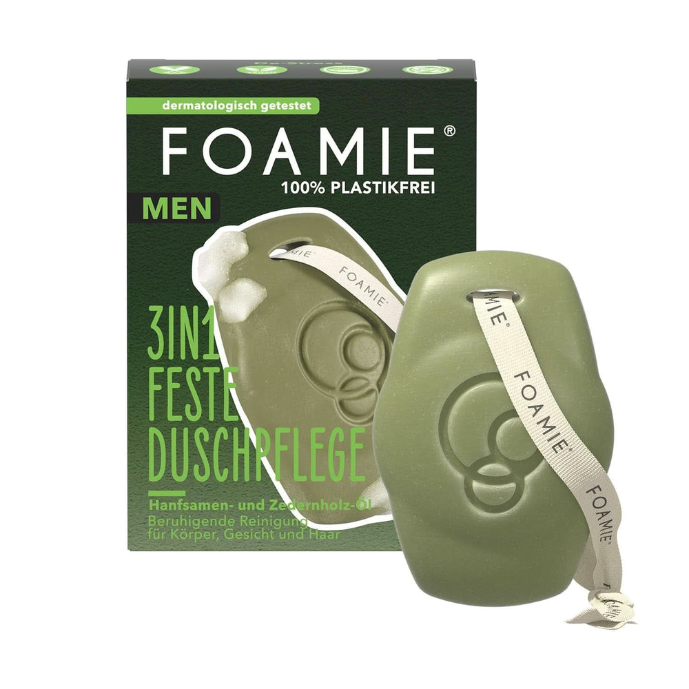 Foamie, Gel de duș, sapun și șampon solid, 3 in 1, 90 grame Duș și baie Naty Shop Lemn de cedru