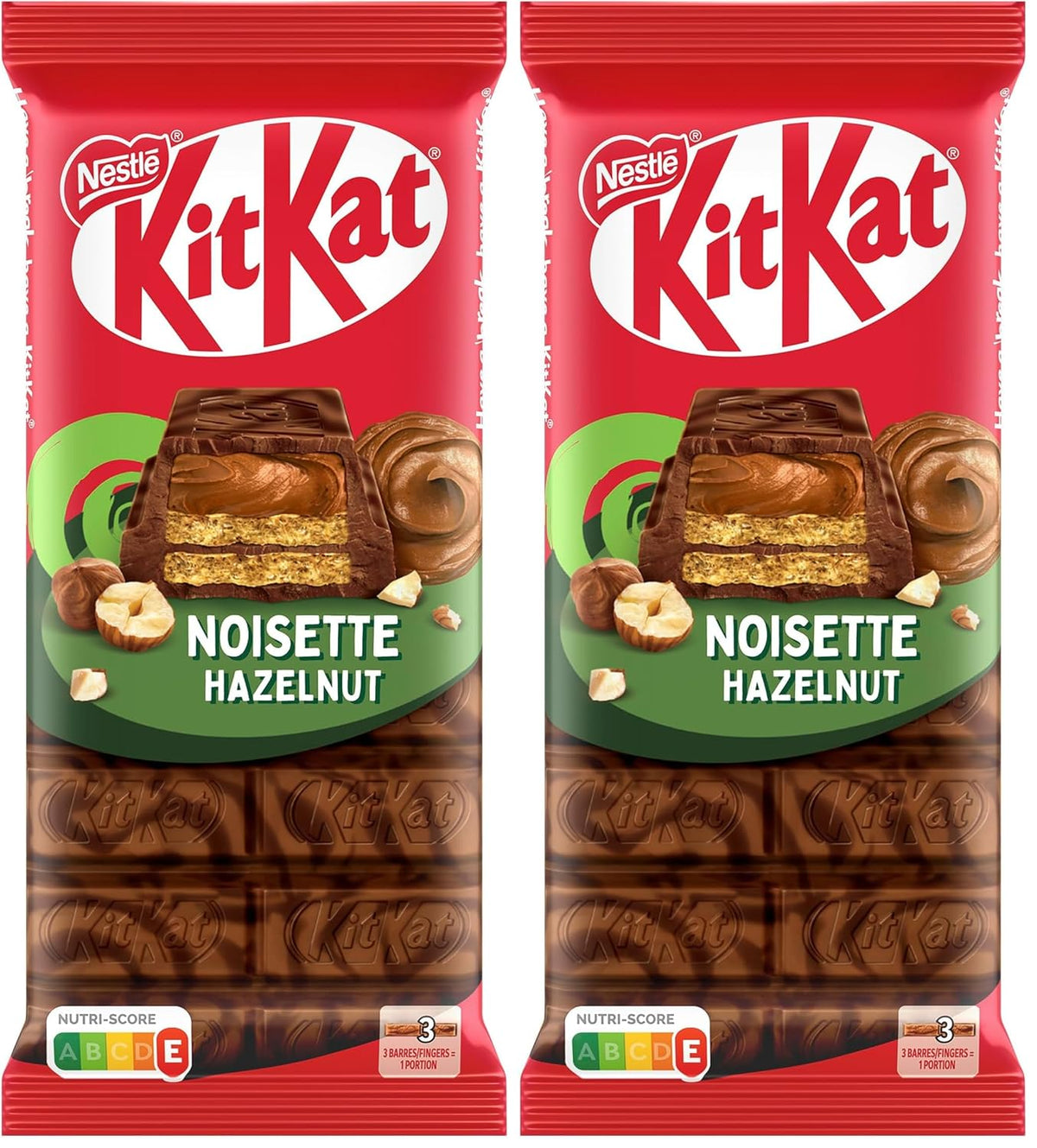 Nestlé Hazelnut Bar, napolitană crocantă cu umplutură cremoasă de alune și acoperită cu ciocolată marmorată, pachet de 2 (1 x 99g)