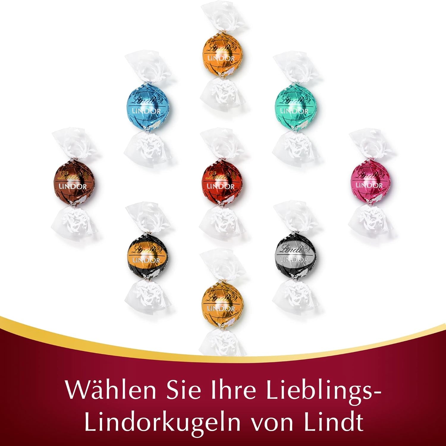 Lindt Chocolate LINDOR Double Chocolate Balls, Promoție | Pungă de 137 G Bomboane de Ciocolata Naty Shop