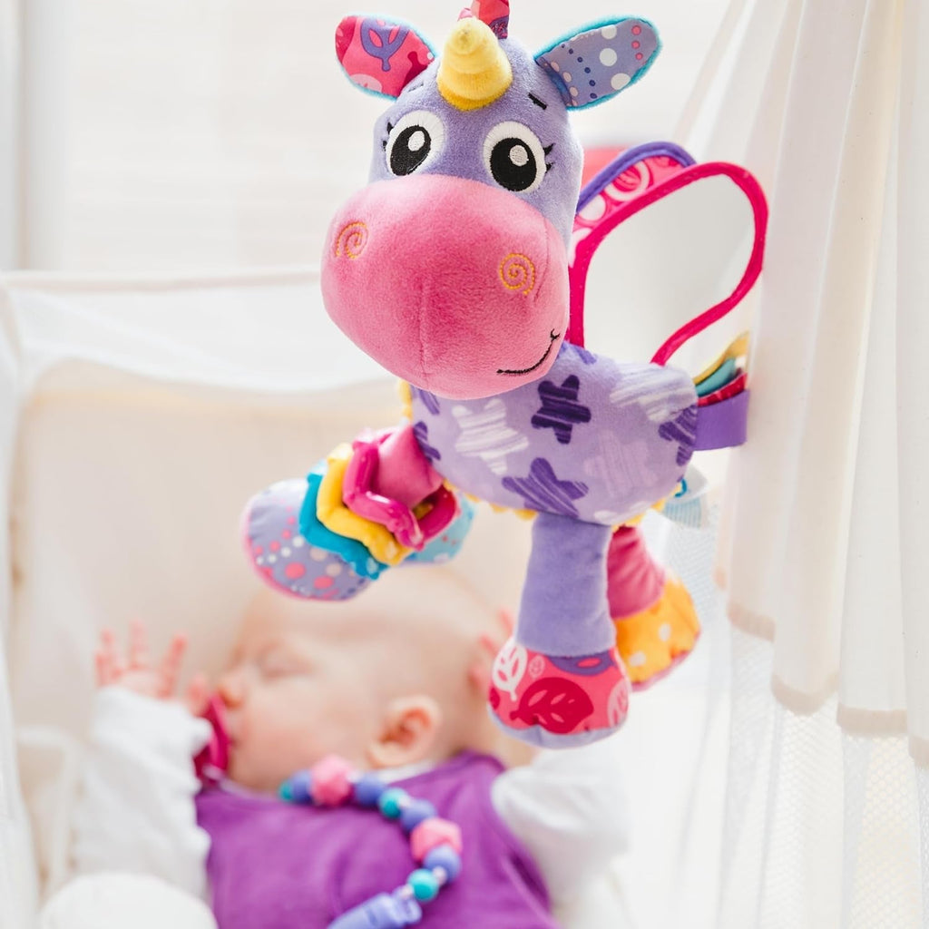 Playgro activity friend unicorn Stella, remorcă pentru cărucior, de la 0 luni, roz/violet, 40183 Jucarii Bebe Naty Shop
