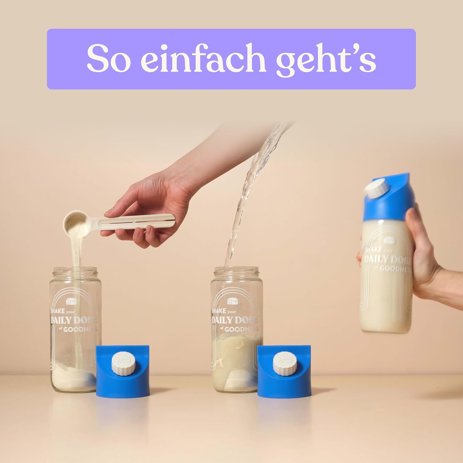 Blue Farm Pure Oat Base für bis zu 8 Liter Haferdrink zum Selbermischen – 100% beste Bio-Qualität – 100% vegan, laktosefrei & glutenfrei – 90% weniger Verpackungsmüll