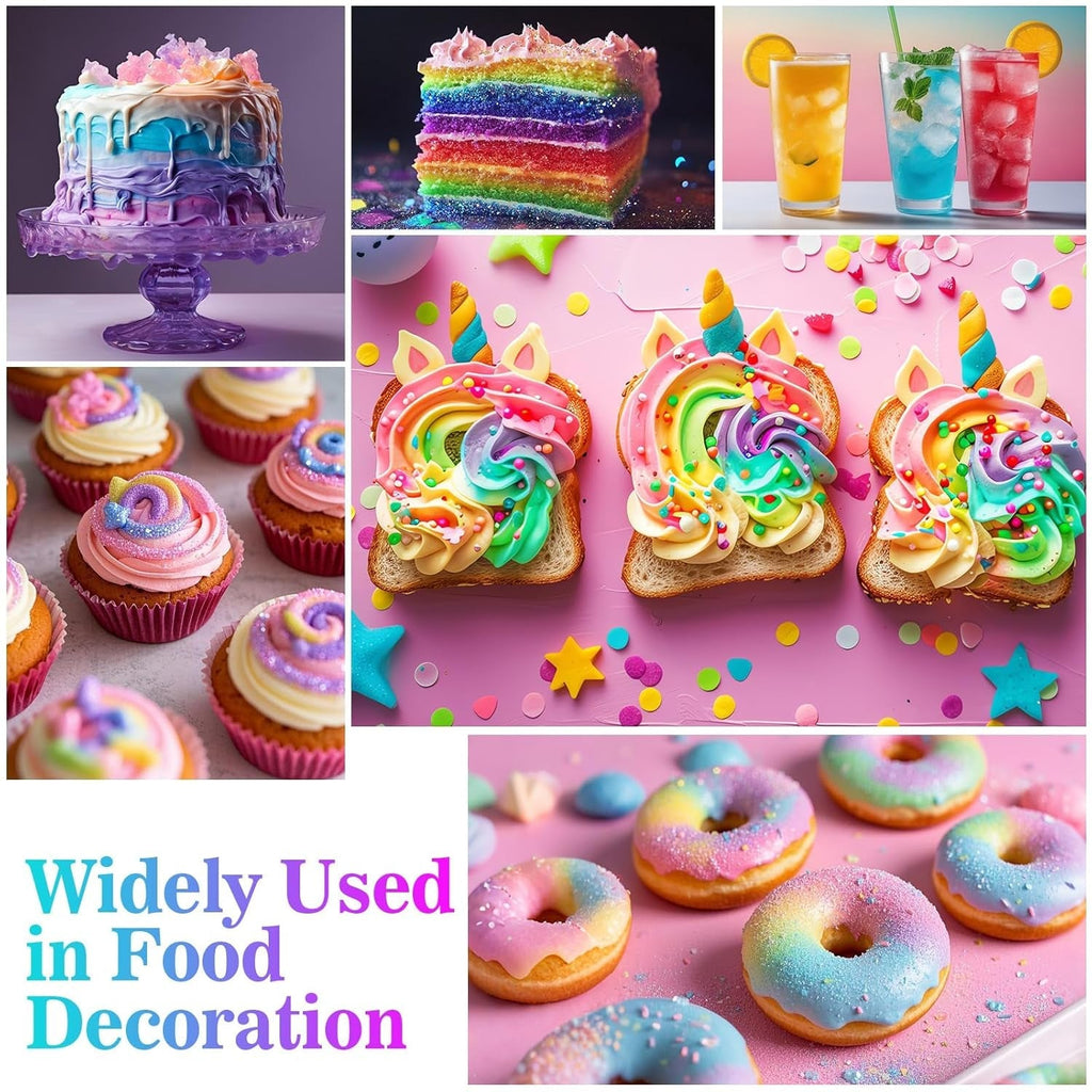 Sclipici comestibil - 6G colorant alimentar pudră pentru ciocolată, căpșuni, brioșe, prăjituri, fondant (violet)