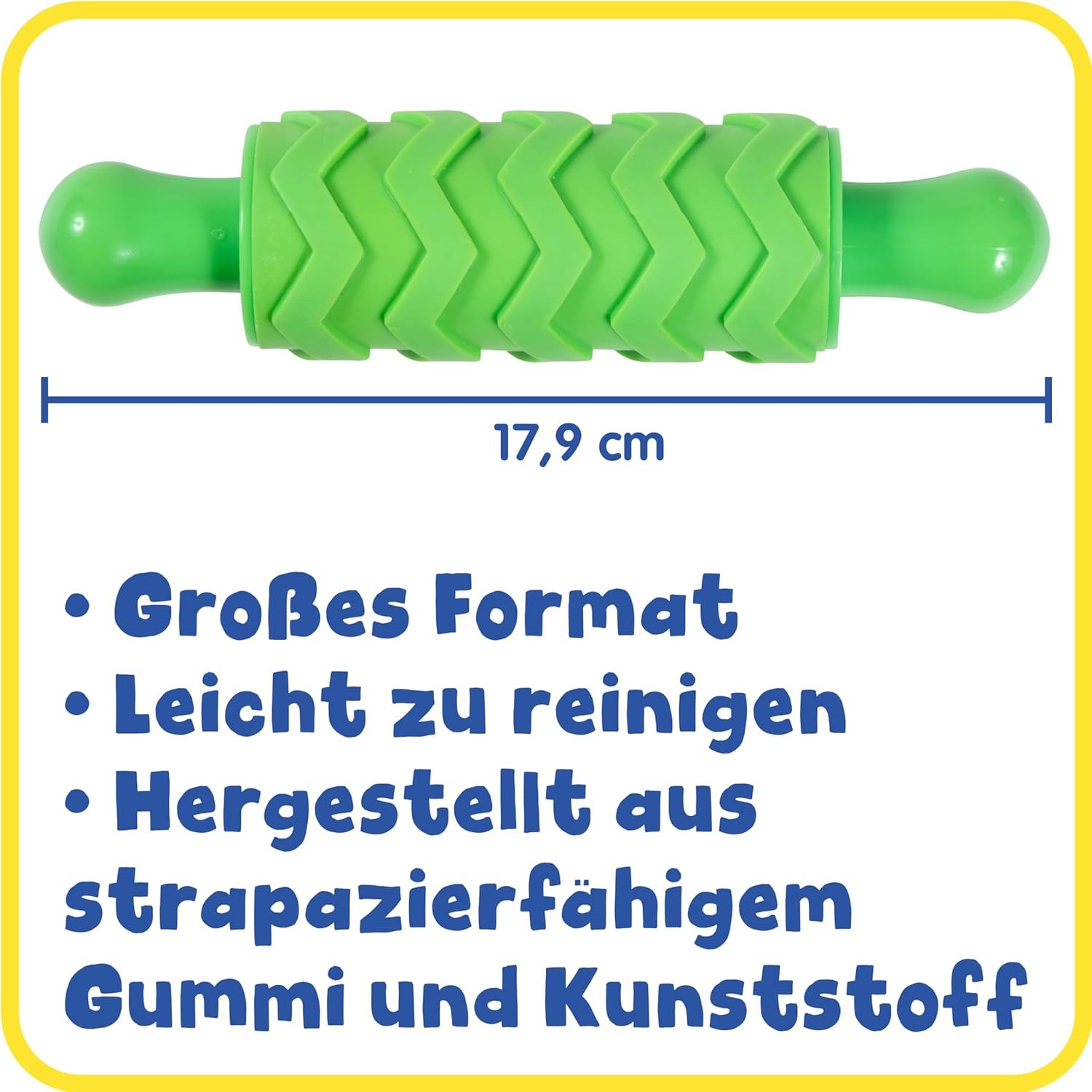 Role texturate pentru vopsea și lut - set de 4 - role de modelat texturate pentru copii - modele versatile pentru meșteșuguri și decorare