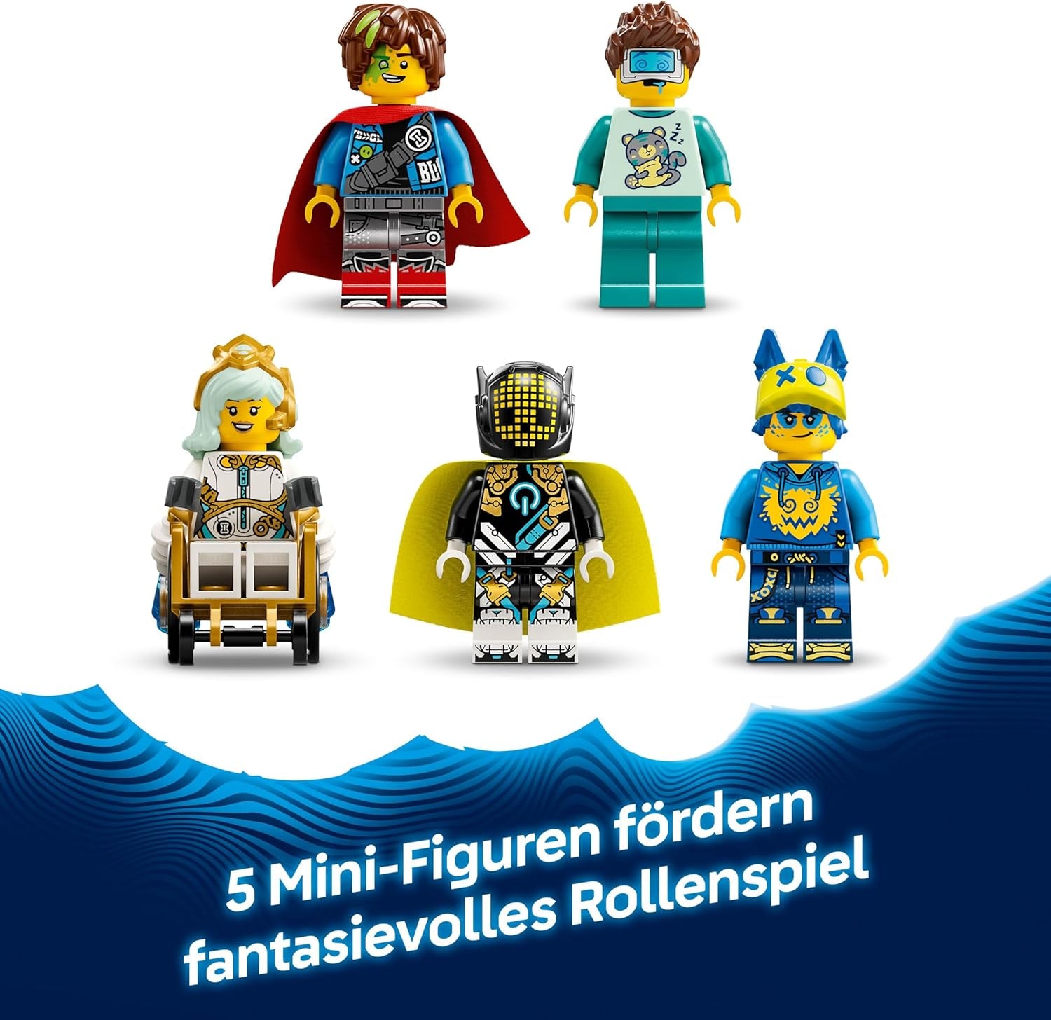 LEGO DREAMZzz Albtraumhai-U-Boot - Modulares Set mit 2 Baumöglichkeiten, 2 abnehmbaren Fluggeräten und 5 Minifiguren, inkl. Mateo und Astrid - Geschenk für Mädchen und Jungen ab 9 Jahren - 71500