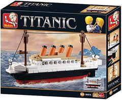 Sluban Klemmbausteine SlubanM38-B0576 SL95336, Kleiner Bausatz (194 Teile) [M38-B0576], Spielset, Klemmbausteine, Schifffahrt, mit Spielfigur, Titanic, bunt