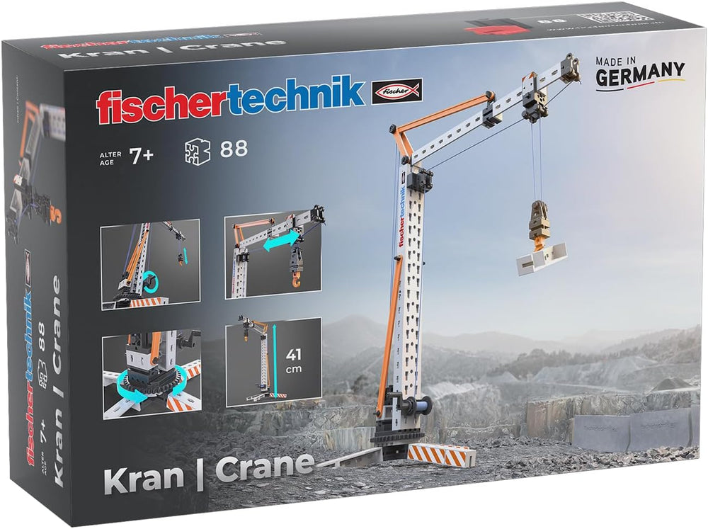 fischertechnik Truck 576105 – pädagogisches Konstruktionsspielzeug, LKW-Spielzeug-Bausatz für Kinder ab 7 Jahren, orange