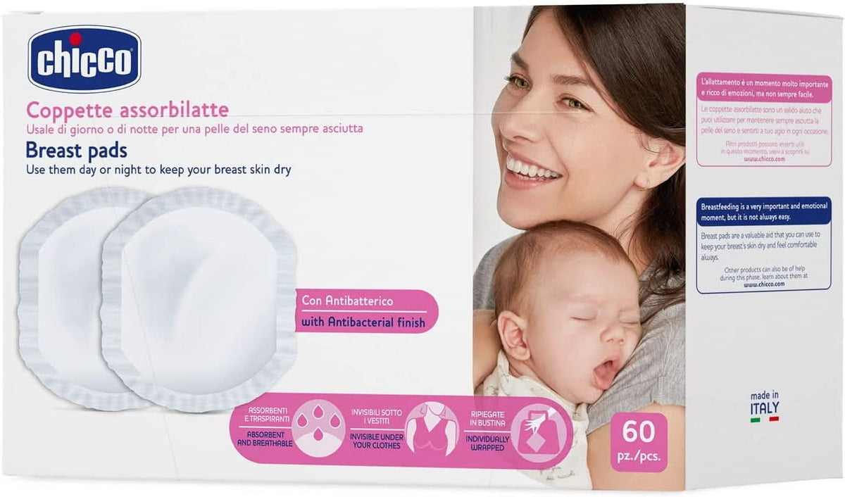 Tampoane Chicco Antibacteriene Naturalfeeling, 60 buc Accesorii Hrana si Alaptare Bebe Naty Shop