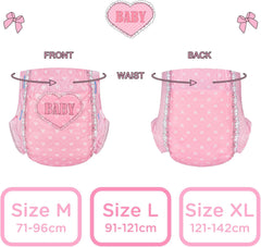 Scutece imprimate pentru adulți, 5500-5800 ml, pachet de 2 - Blushing Baby (M)