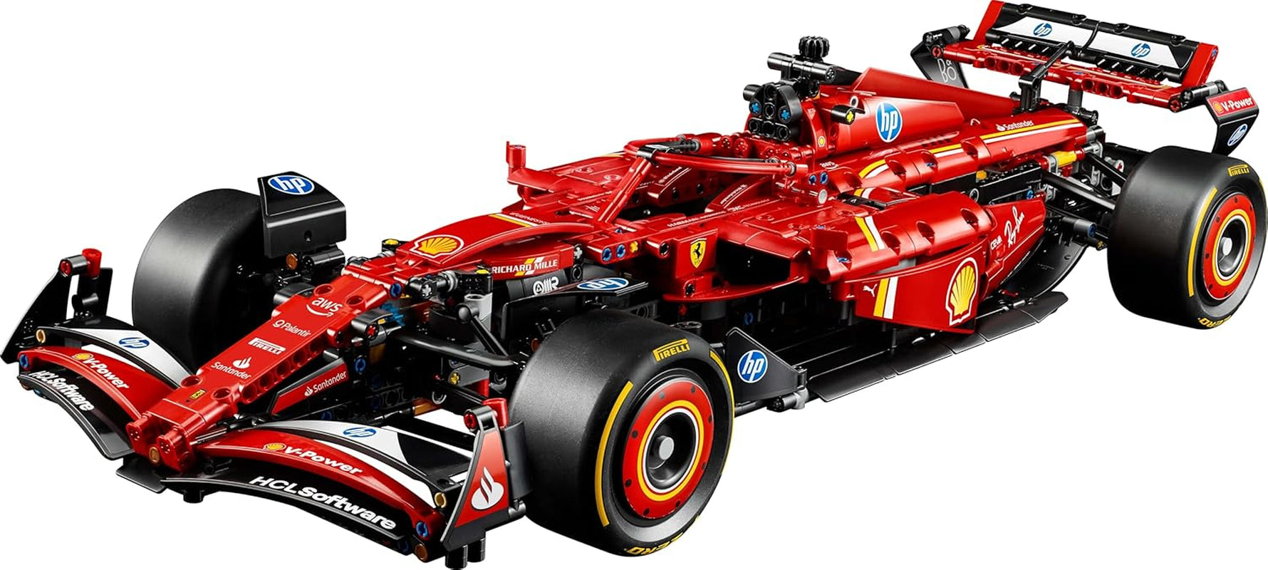 LEGO Technic Ferrari SF-24 F1 Race Car - Mașină model pentru adulți - Set Formula 1 de colecție - Motor V6, cutie de viteze, direcție și DRS la scara 1:8 - Cadou pentru fanii sporturilor cu motor și ai mașinilor de curse 42207 Seturi de constructie Besuche den LEGO-Store