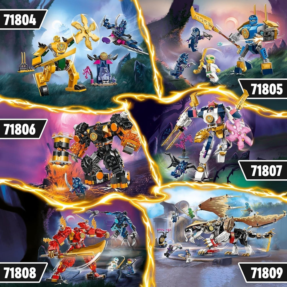 LEGO NINJAGO Arin's Battle Mech, jucărie Ninja pentru copii cu vârsta de peste 4 ani Cu figuri Incl. Arin cu mini katana, figurine de acțiune și mech-uri, cadou mic pentru băieți și fete 71804 Seturi de constructie Besuche den LEGO-Store