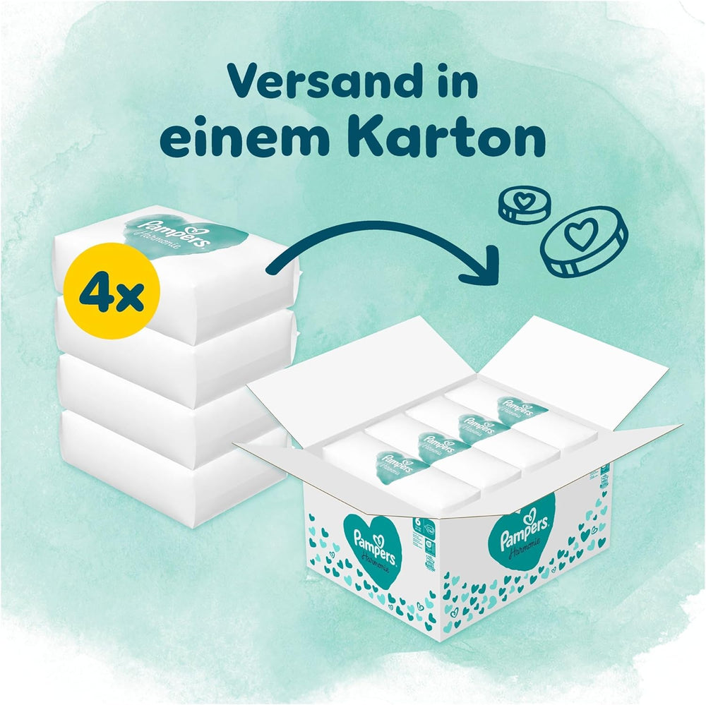 Scutece Pampers Harmony mărimea 6, 144 scutece, 13 kg+, protecție delicată a pielii cu protecție 100% Pampers