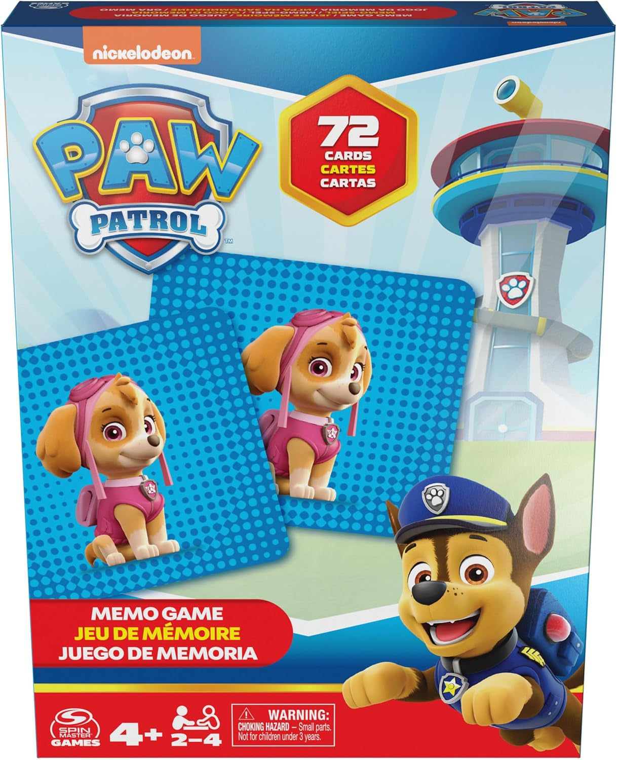 Jocuri Spin Master Paw Patrol, joc de memorie, jucarie Paw Patrol, Chase, Stella, Marcus, Ruben, jocuri de memorie cu carti, pentru copii peste 4 ani Action figures Naty Shop