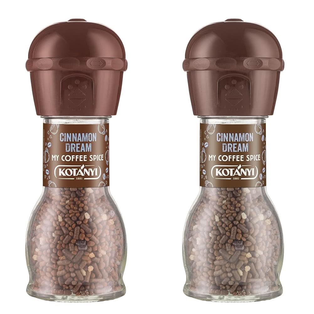 Topping pentru cafea Kotanyi Cacao Kiss | Ciocolată minunată cu bucăți fine de ciocolată, pachet de 4 (4 X 63 grame) Naty Shop Vis cu Scortisoara 2 x 52 grame