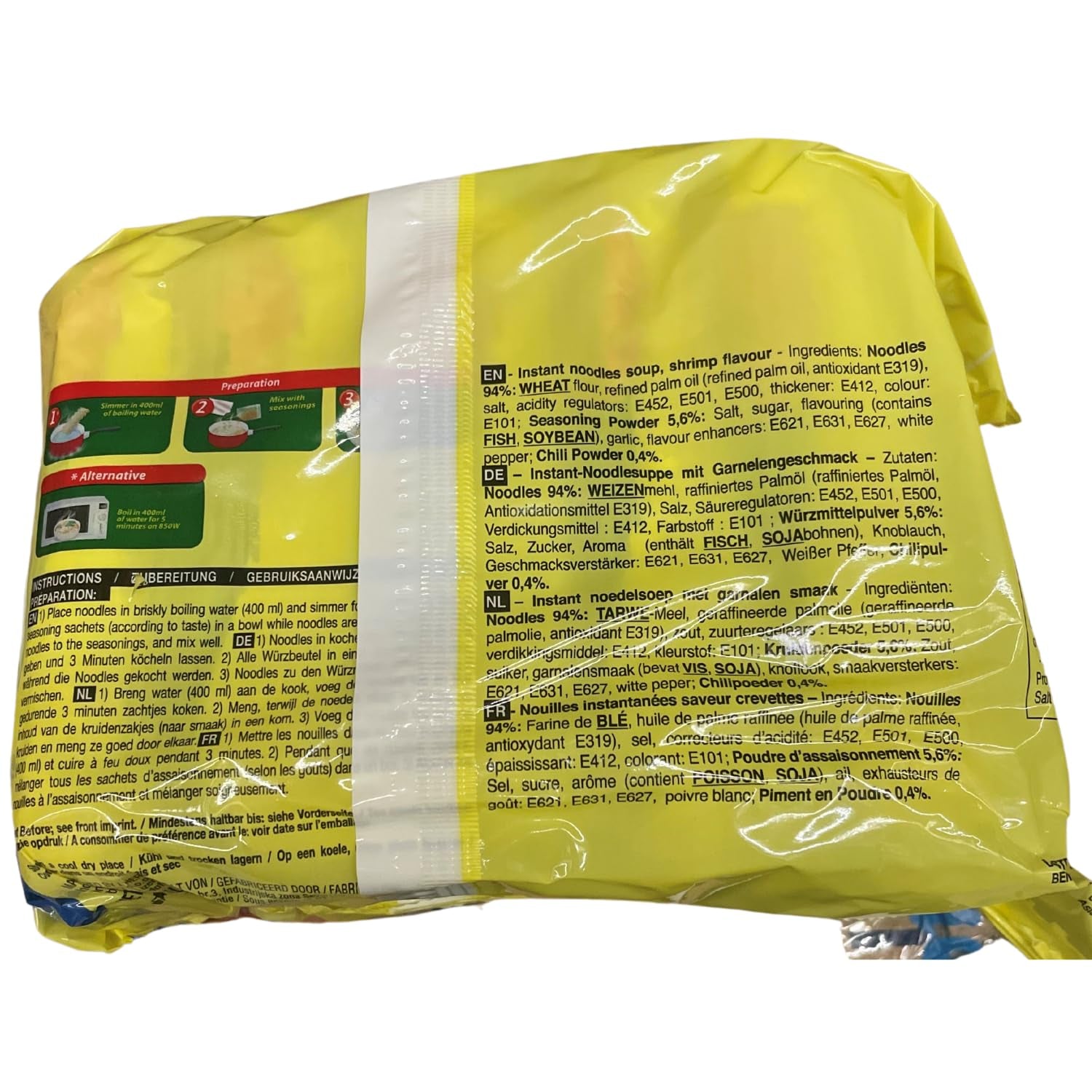 INDOMIE - Tăiței instant cu creveți, pachet de 5 - (1 x 5 x 70 g)