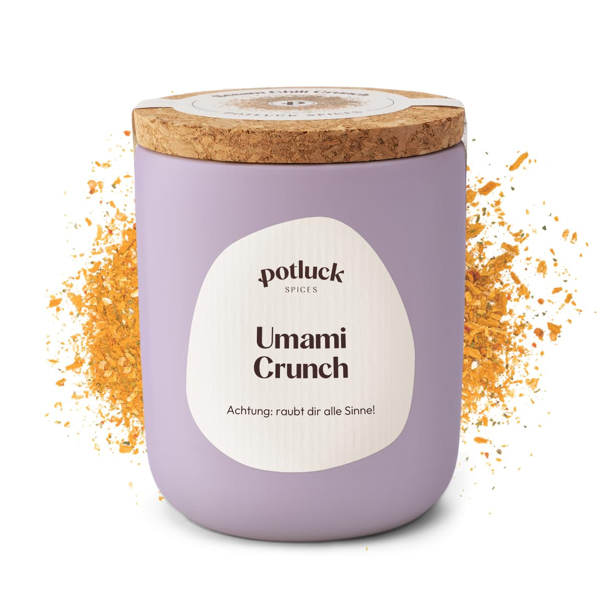 Potluck | Umami Crunch | Würzmischung im Keramiktopf | 75 g | Vegan, glutenfrei und mit natürlichen Inhaltsstoffen