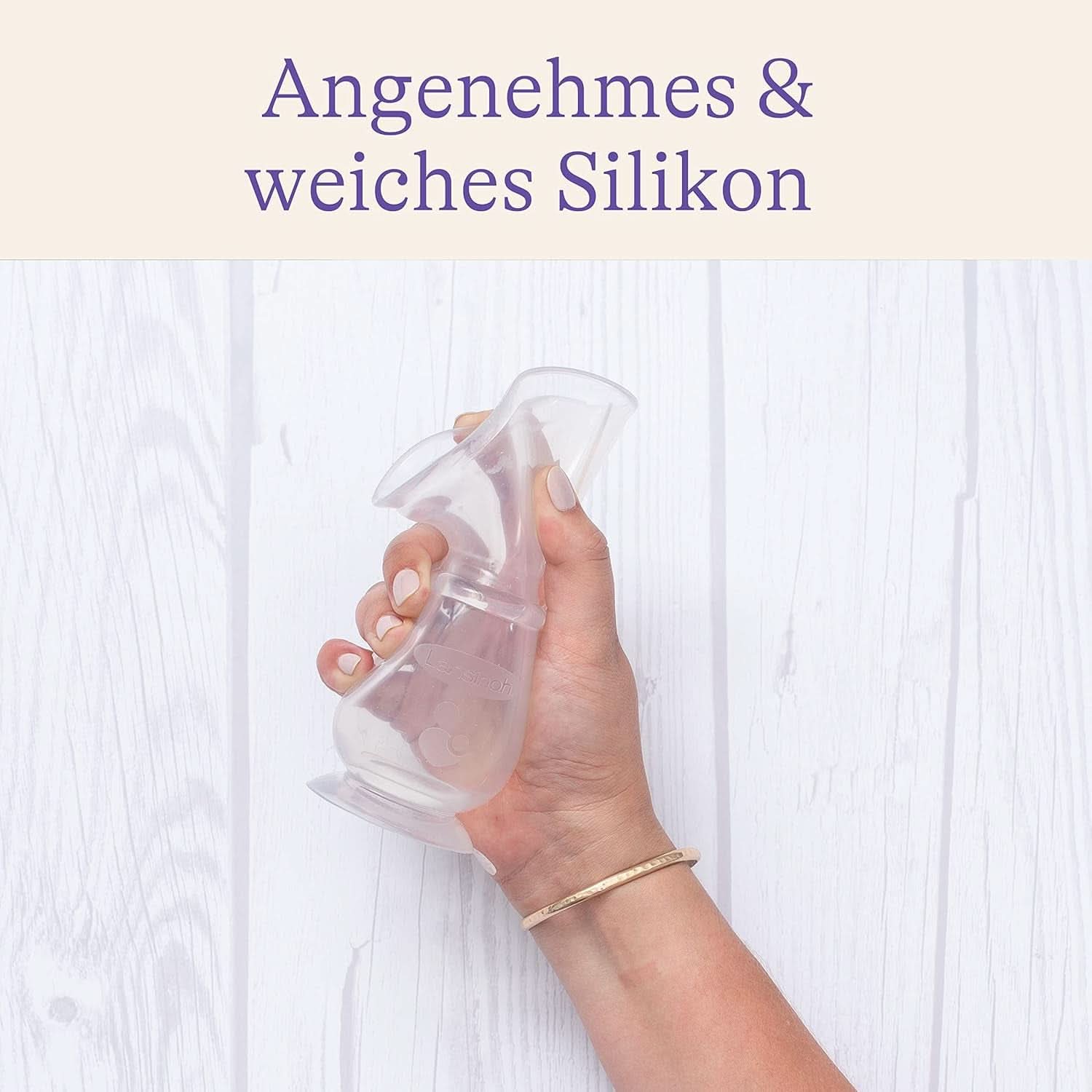 Lansinoh Silikon Milchpumpe & Muttermilchauffänger - Angenehmes & Extrem Weiches Silikon - Rettet Jeden Tropfen Muttermilch - Alternative Zu Milchauffangschalen, 1 Stück (1Er Pack) Accesorii Hrana si Alaptare Bebe Naty Shop
