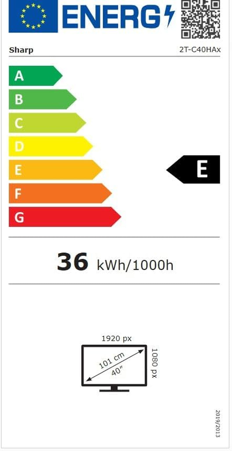 SHARP 40HA1305E – Ecran FHD de 40", fără ramă, 60 Hz, Sunet 2x8 W, HDMIx3, USBx2, Culoare Negru