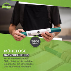 Sucitor - rolă de aluat din silicon și oțel inoxidabil - Sucitor modern fără mânere cu efect antiaderent, întinde fondant și aluat în cel mai scurt timp, ustensile de copt