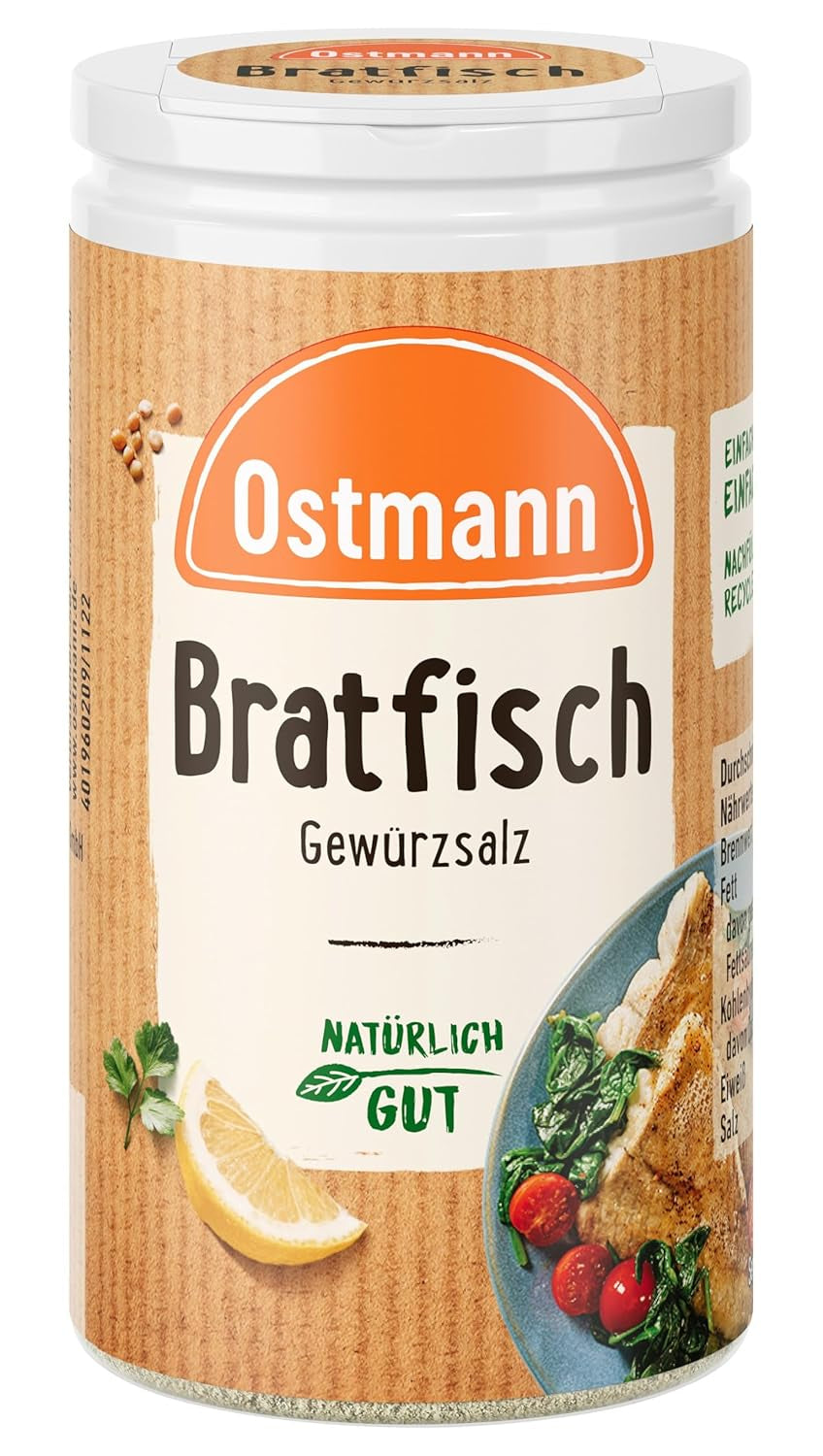 Ostmann Gewürze - Bratfisch Gewürzsalz | Nachfüllbare & recyclebare Verpackung | 50 g in der Streudose