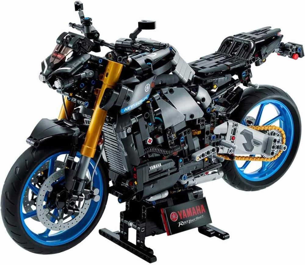 LEGO 42159 Technic Yamaha MT-10 SP Kit model de motocicletă pentru adulți, model autentic de vehicul cu motor cu 4 cilindri, direcție funcțională și aplicație Ar, cadou pentru bărbați și femei Seturi de constructie Besuche den LEGO-Store