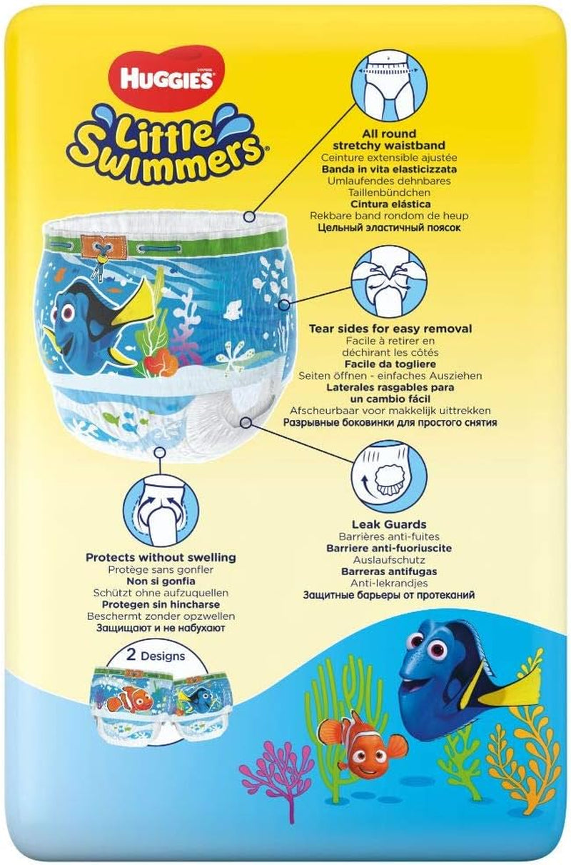 Scutece de înot Huggies Little Swimmers, mărimea 3-4, 12 bucăți, 7-15 kg