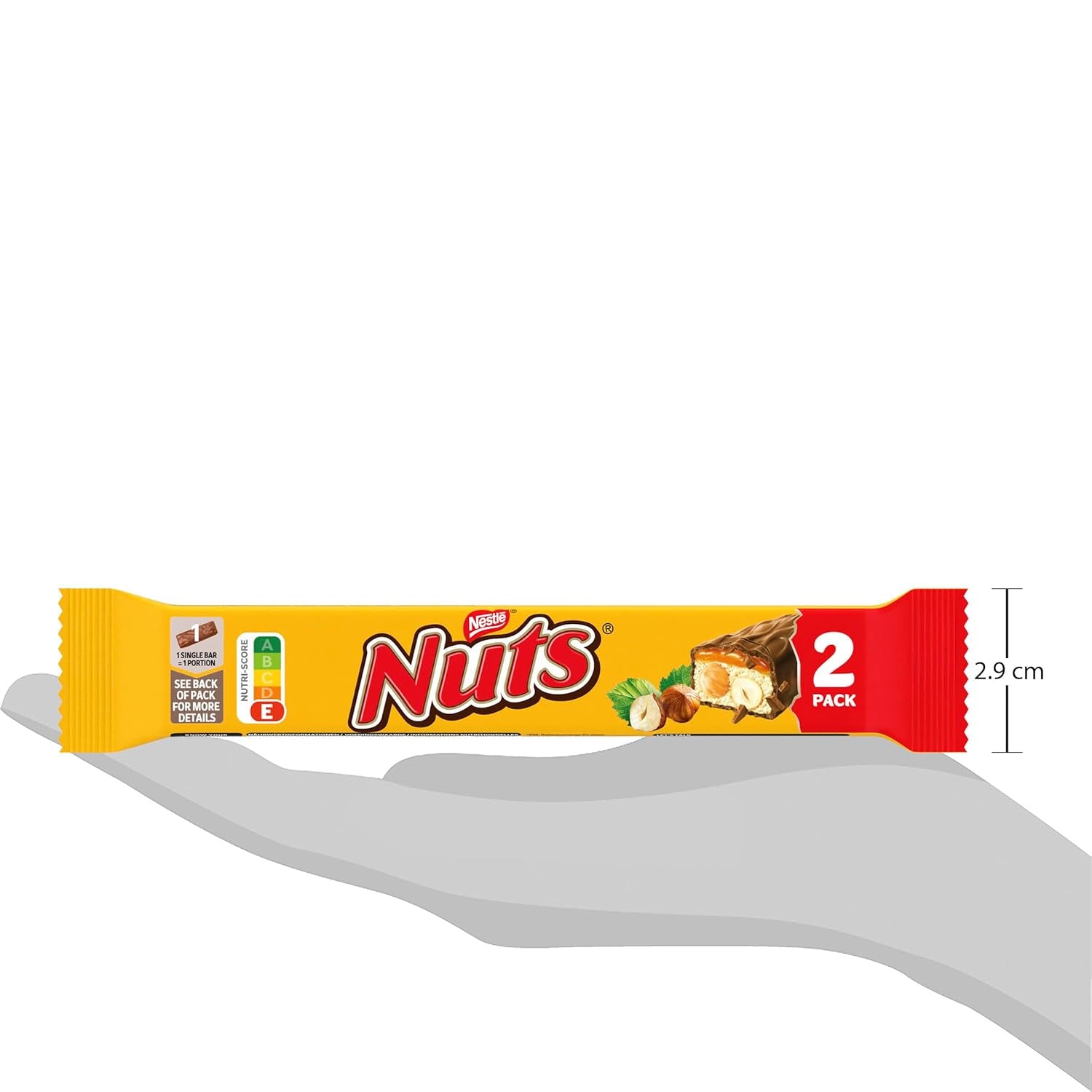 Batoane de ciocolată NESTLÉ 2Pack, clasicele cu alune întregi și caramel acoperite cu ciocolată cu lapte, pachet de 24 (24 x 2 x 30g)