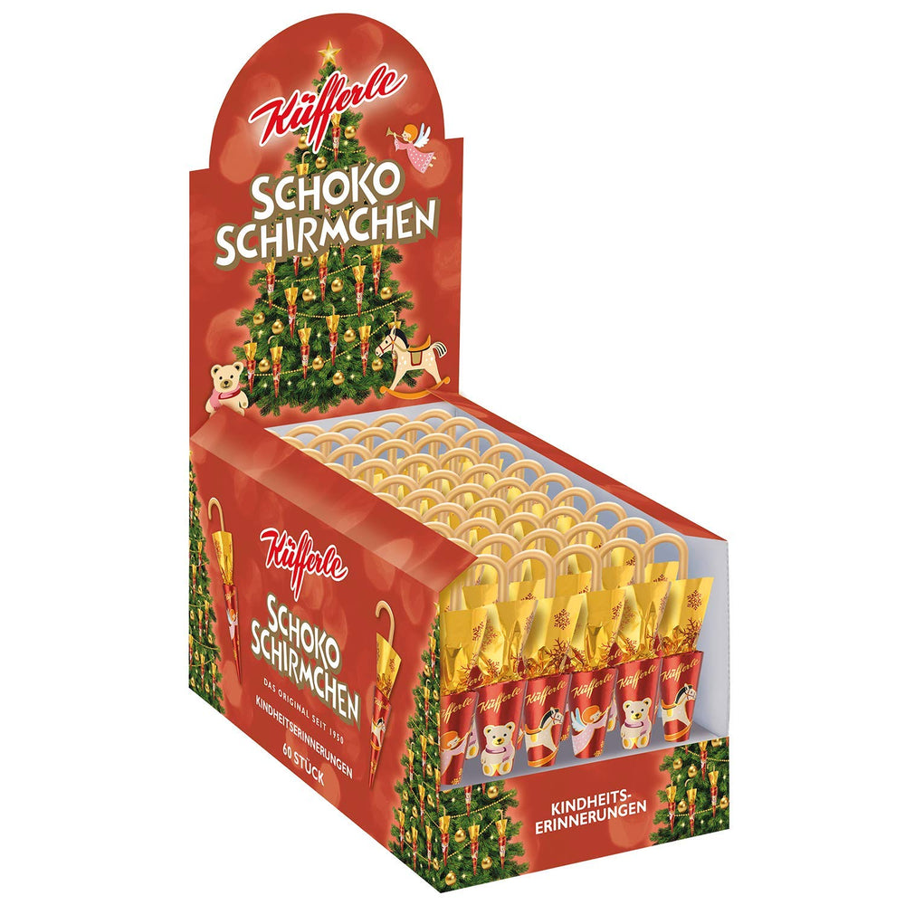 Umbrele de ciocolată Küfferle Polar Silver 810g (60 bucăți)