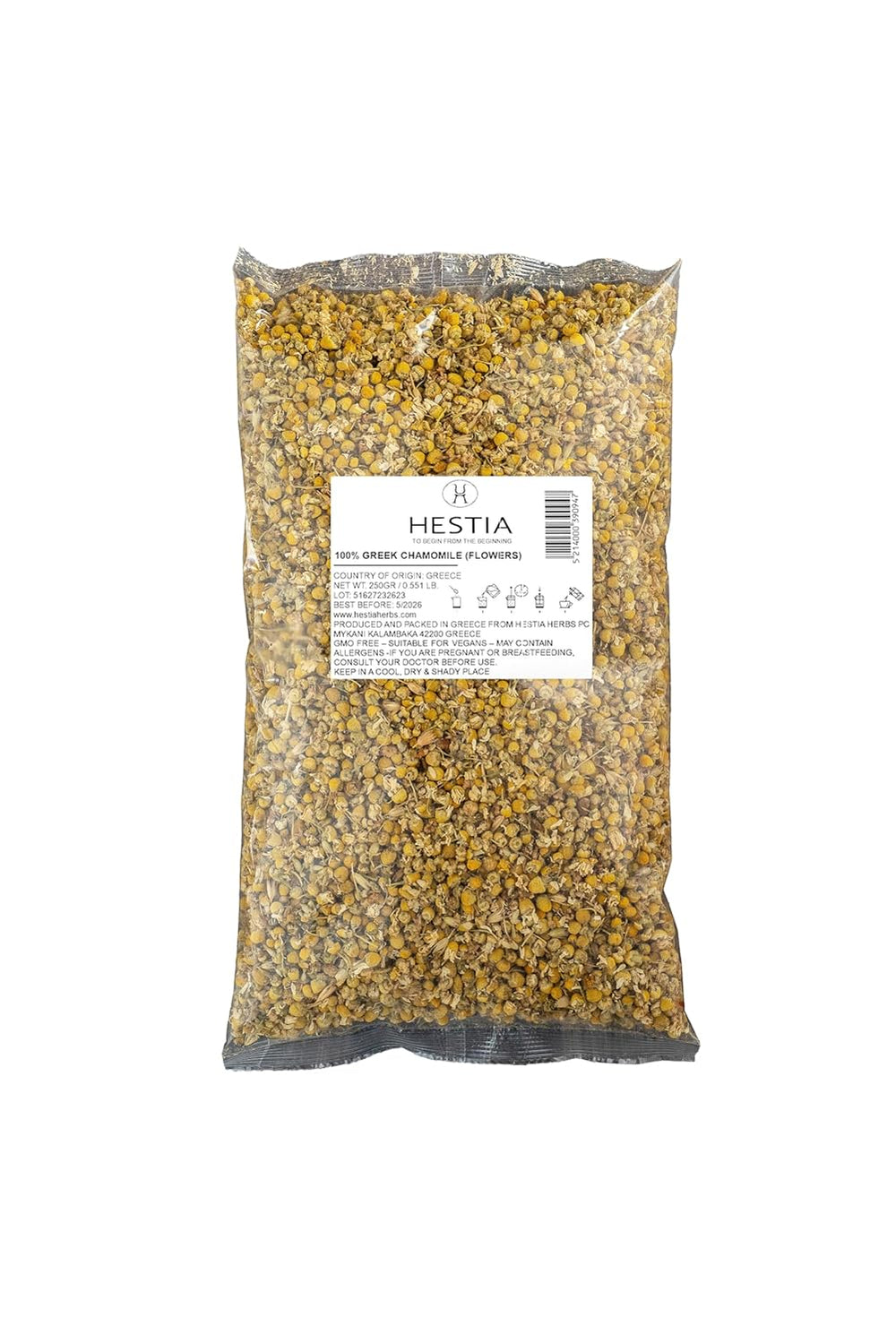 Hestia Herbs Griechischer getrockneter Oregano 500 g, Allergenfrei – Vegan – GVO-frei