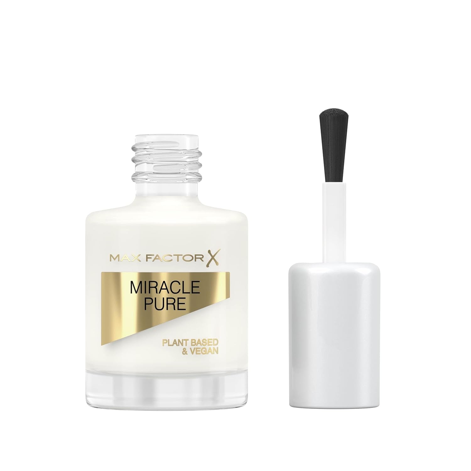 Max Factor Miracle Pure Nail Colour, nuanța 155 Coconut Milk, ojă vegană, de lungă durată, uscare rapidă, 12 ml (pachet de 2)