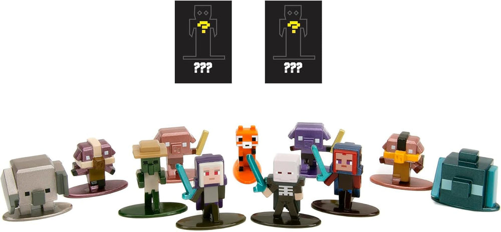 Jada Toys - Minecraft Blind Pack Nanofigs, Wave 2, Minecraft Legends Nano Metal Collectible Figure, Diverse modele, 4 Cm, Vârsta 3+, Negru Action figures Naty Shop