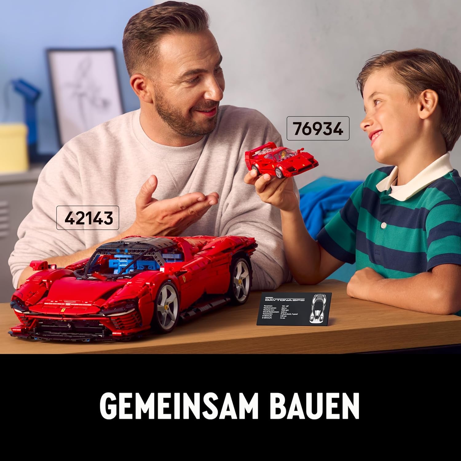 LEGO Speed Champions Ferrari F40 Super Sports Car, Playset cu mașină de jucărie construibilă și șofer minifigurină, set de construcție de colecție pentru copii, cadou pentru băieți și fete 76934 Seturi de constructie Besuche den LEGO-Store