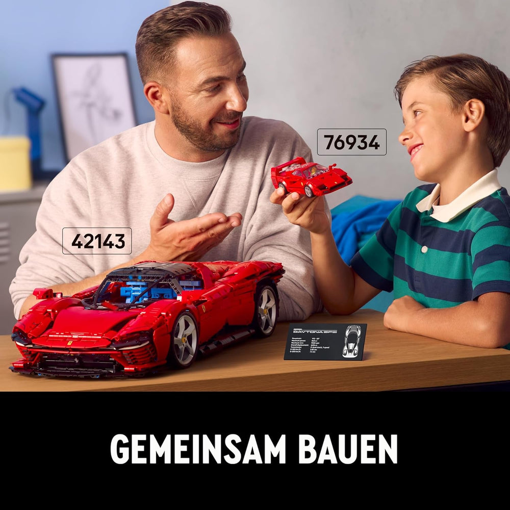 LEGO Speed Champions Ferrari F40 Super Sports Car, Playset cu mașină de jucărie construibilă și șofer minifigurină, set de construcție de colecție pentru copii, cadou pentru băieți și fete 76934 Seturi de constructie Besuche den LEGO-Store