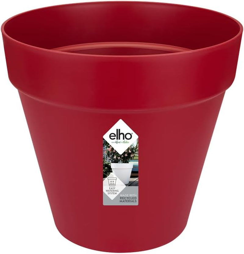 elho Loft Urban Round 40 - Ghiveci de flori pentru exterior - Plastic 100% reciclat - Ø 38,5 x H 35,3 cm - Negru/Antracit
