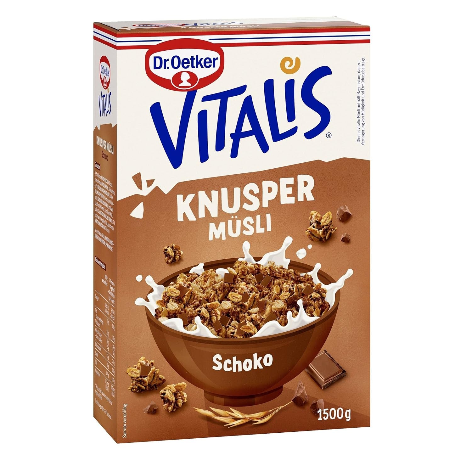 Dr. Oetker Vitalis Crunchy Flakes: Musli crocant cu fulgi de porumb și bucăți de migdale, pachet de 5 (5 x 600g)
