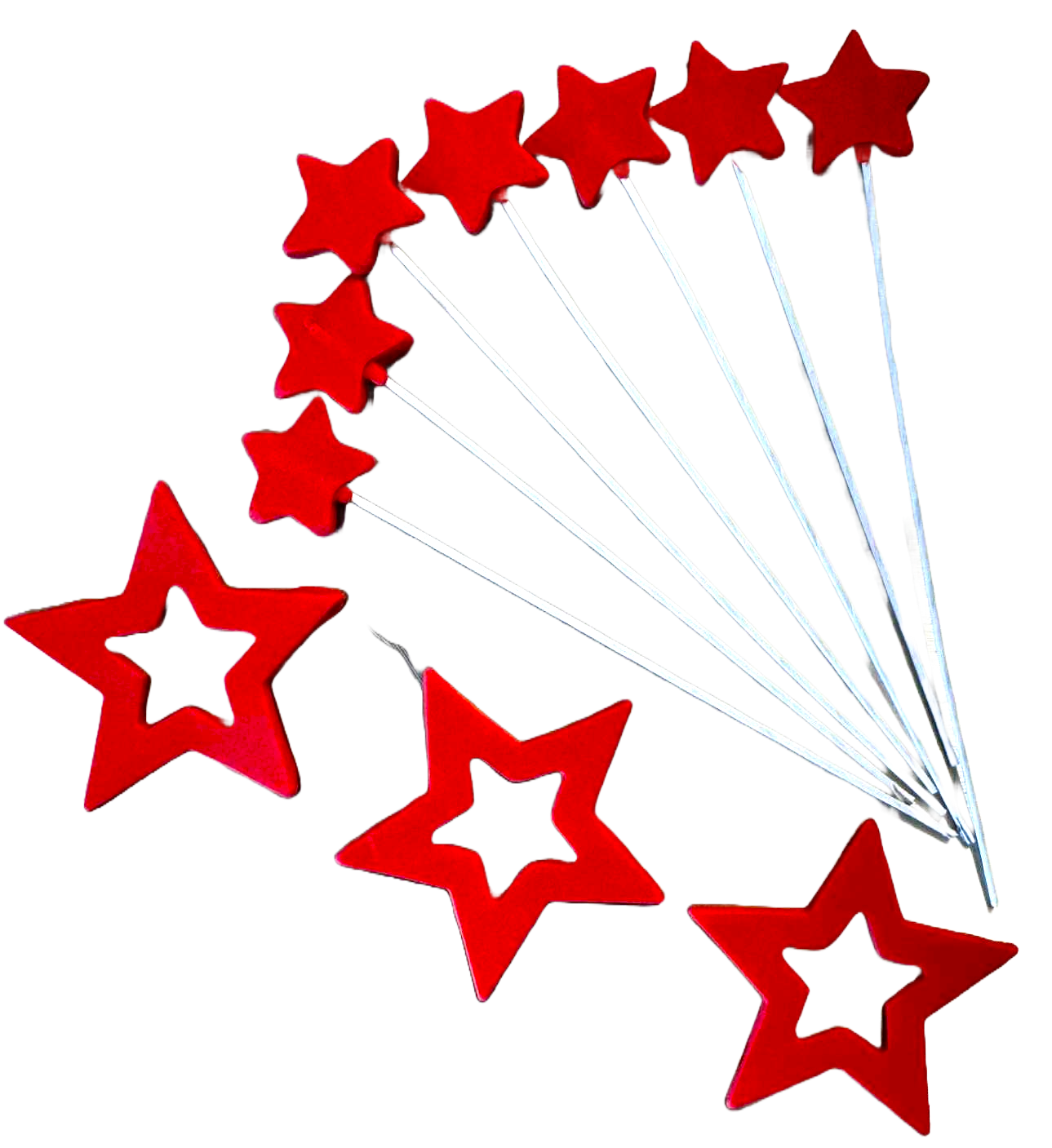 Set 10 decoratiuni comestibile din pasta de zahar, stelute Decoratiuni din Pasta de Zahar Nati Shop