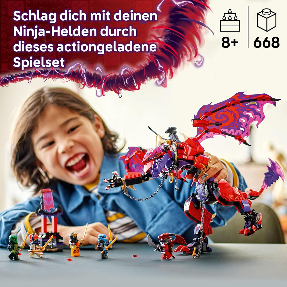 LEGO NINJAGO Chaosdrache Donnerzahn - Spielzeug mit 6 Ninja Minifiguren - Rollenspiel Bauset für Jungen und Mädchen ab 8 Jahren - Geschenke für Fans der TV-Serie Aufstieg der Drachen 71832