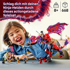 LEGO NINJAGO Chaosdrache Donnerzahn - Spielzeug mit 6 Ninja Minifiguren - Rollenspiel Bauset für Jungen und Mädchen ab 8 Jahren - Geschenke für Fans der TV-Serie Aufstieg der Drachen 71832