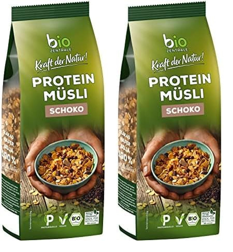 Muesli proteic pur Biozentrale - 375g - Organic cu miere - Ca cereale pentru micul dejun sau ca gustare