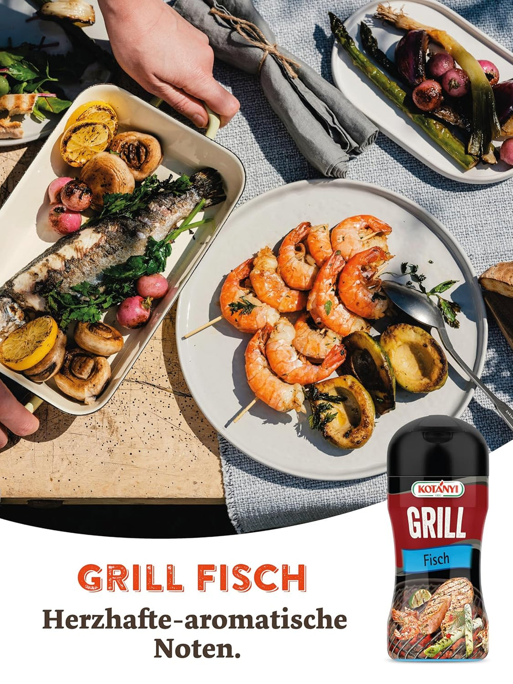 KOTÁNYI Grill Fisch Grillgewürz 80g - Gewürz für Fisch & Meeresfrüchte - Marinade für jede Fischart - Gewürzmischung zum Grillen - [Jetzt für die nächste Grillfeier bestellen!]