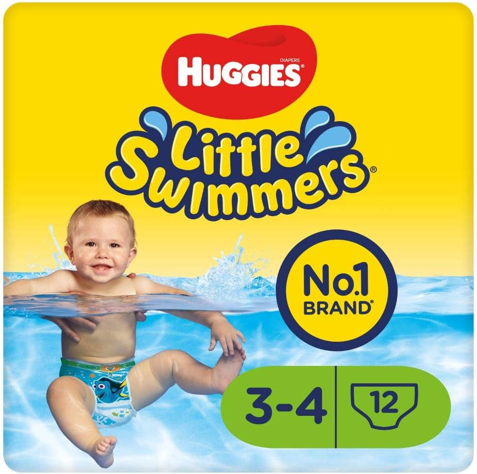 Scutece de înot Huggies Little Swimmers, mărimea 3-4, 12 bucăți, 7-15 kg