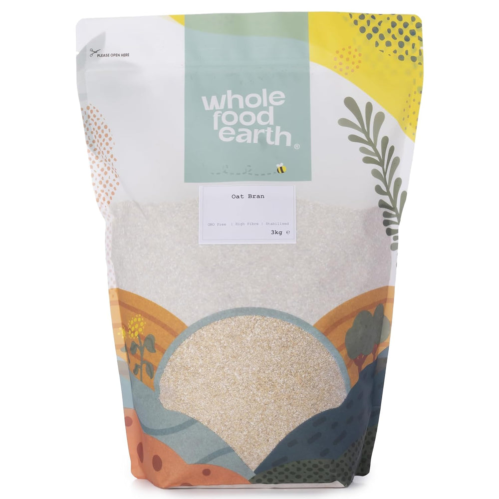 Tărâțe de ovăz Wholefood Earth stabilizate 2 kg | Fără OMG | Bogat în fibre