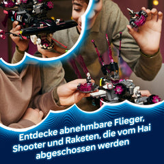 LEGO DREAMZzz Albtraumhai-U-Boot - Modulares Set mit 2 Baumöglichkeiten, 2 abnehmbaren Fluggeräten und 5 Minifiguren, inkl. Mateo und Astrid - Geschenk für Mädchen und Jungen ab 9 Jahren - 71500