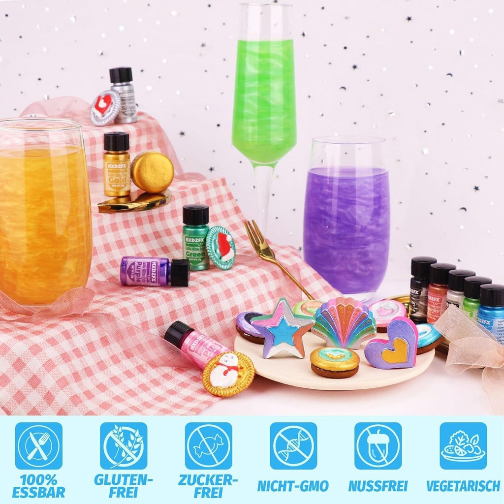 Glitter lichid comestibil - 2 × 12 grame Glitter Naty Shop