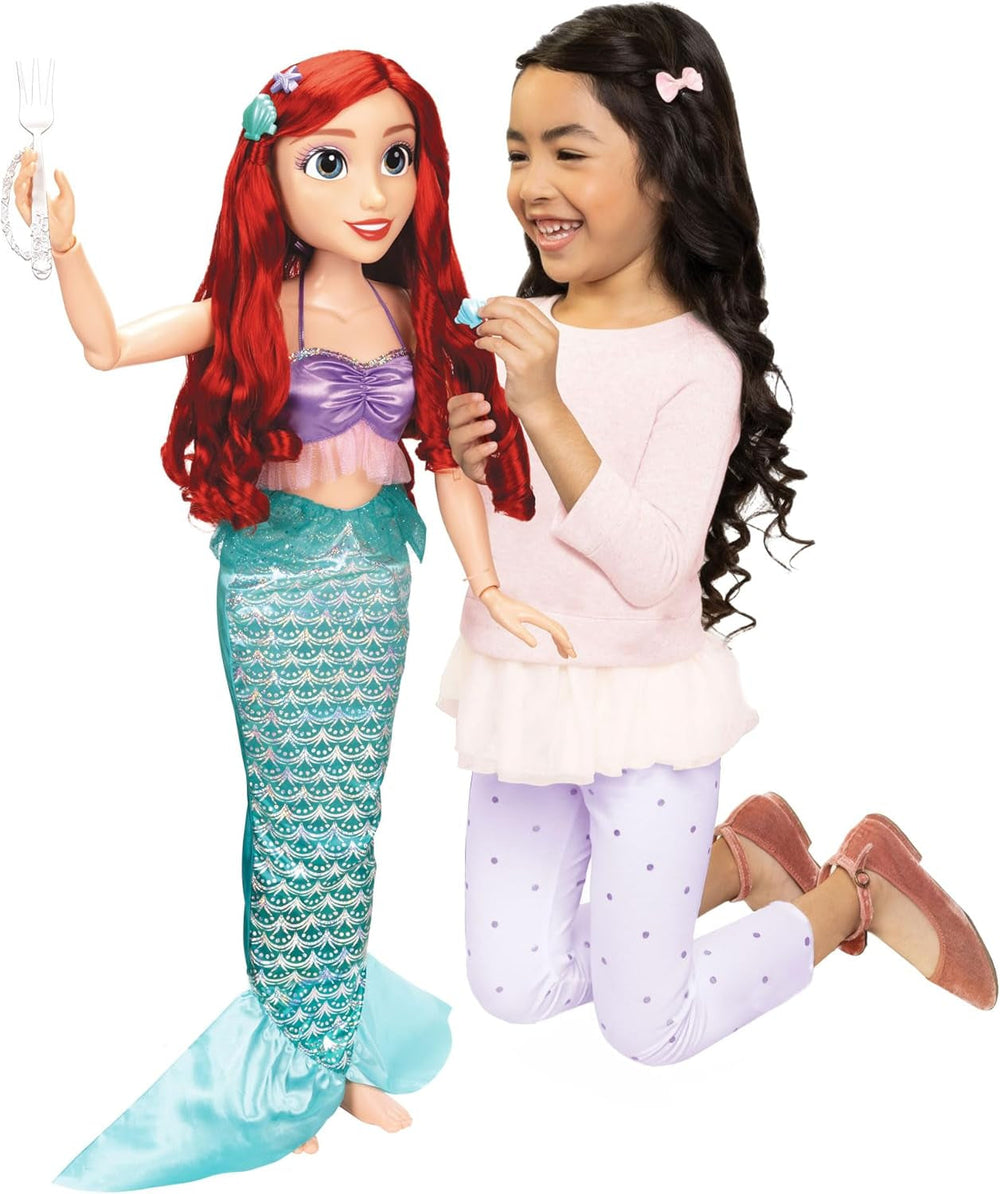 Disney Die Eiskönigin Playdate ELSA Riesenpuppe, 80 cm, von Jakks Pacific, voll bewegliche Puppe mit 11 Bewegungspunkten, inklusive Haarbürste und Zubehör