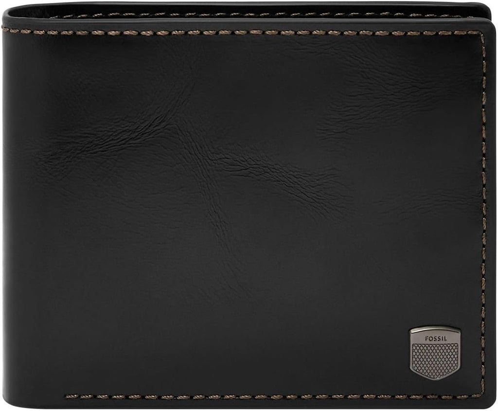 Fossil pentru bărbați Hayes Card Case Bifold Portofel Barbati Naty Shop Negru închis